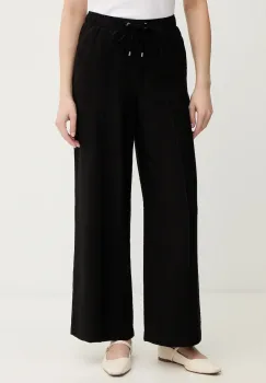 Dkny pantaloni culoarea negru, drept, high waist, P54K7D81 imagine