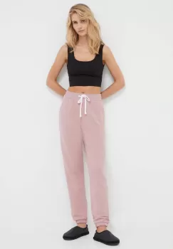 Dkny pantaloni de pijama femei, culoarea roz imagine