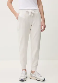 Dkny pantaloni de trening femei, culoarea bej, neted, DP5P3496 imagine