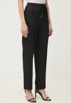 Dkny pantaloni femei, culoarea negru, drept, high waist, P5AK7A36 imagine