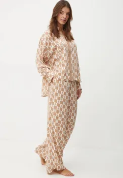 Dkny pijama femei, culoarea maro, YI90019 imagine