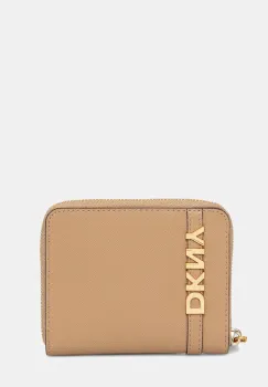 Dkny portofel de piele culoarea bej, R521KM25 imagine