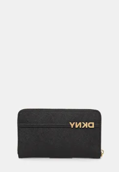 Dkny portofel de piele culoarea negru, R521KM28 imagine