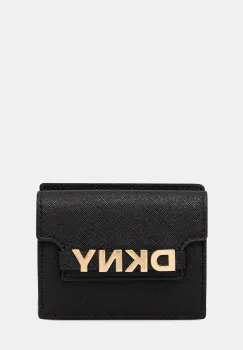 Dkny portofel de piele culoarea negru, R52ZKM22 imagine