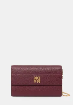 Dkny portofel de piele femei, culoarea bordo, R445AI72 imagine