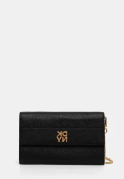 Dkny portofel de piele femei, culoarea negru, R445AI72 imagine