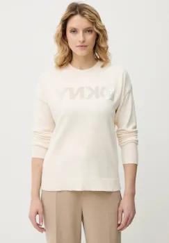 Dkny pulover culoarea bej, light, DJ4R0407 imagine