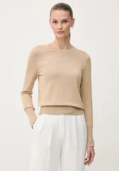 Dkny pulover culoarea bej, light, DJ5R0743 imagine