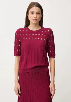 Dkny pulover culoarea bordo, light, P5ESAX10 imagine