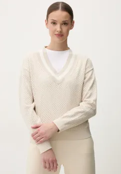 Dkny pulover de bumbac femei, culoarea bej, light, DP5R6017 imagine