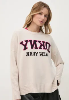 Dkny pulover femei, culoarea gri, light, DJ4R0362 imagine