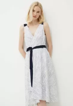 Dkny rochie culoarea alb, midi, evazati, DD4B032B imagine