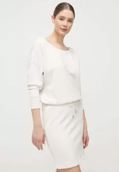 Dkny rochie culoarea bej, mini, drept imagine