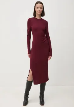 Dkny rochie culoarea bordo, maxi, mulata, D2G4A142 imagine