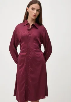 Dkny rochie culoarea bordo, mini, evazati, D2G4A100 imagine