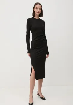 Dkny rochie culoarea negru, maxi, mulata, D2G4A142 imagine