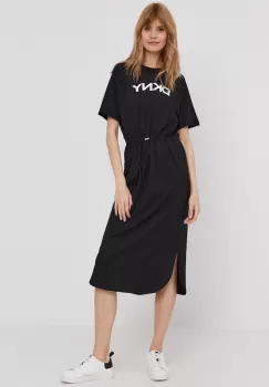 Dkny Rochie culoarea negru, midi, model drept imagine