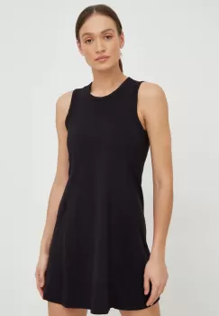 Dkny rochie culoarea negru, midi, mulata imagine