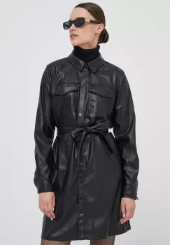 Dkny rochie culoarea negru, mini, drept imagine