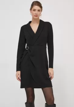 Dkny rochie culoarea negru, mini, drept imagine