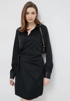 Dkny rochie culoarea negru, mini, drept imagine