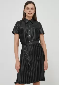 Dkny rochie culoarea negru, mini, evazati imagine