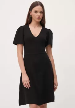 Dkny rochie culoarea negru, mini, evazati, DD4EN992 imagine