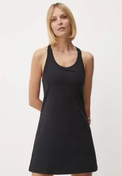 Dkny rochie culoarea negru, mini, evazati, DP4D4847 imagine