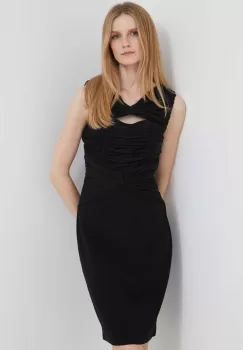 Dkny rochie culoarea negru, mini, mulata imagine