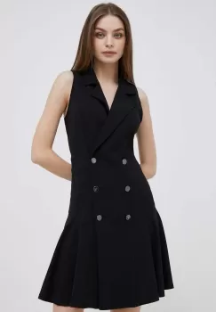 Dkny rochie culoarea negru, mini, mulata imagine