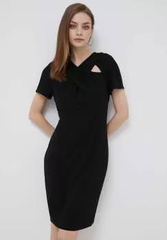 Dkny rochie culoarea negru, mini, mulata imagine