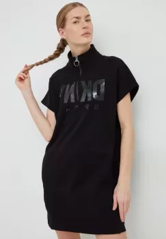 Dkny rochie culoarea negru, mini, oversize imagine