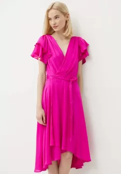 Dkny rochie culoarea roz, midi, evazati, DD4AQ571 imagine