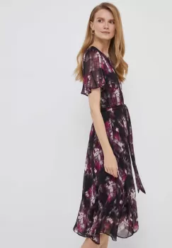 Dkny rochie culoarea violet, midi, evazati imagine