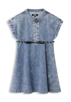 Dkny rochie din denim pentru copii mini, evazati imagine