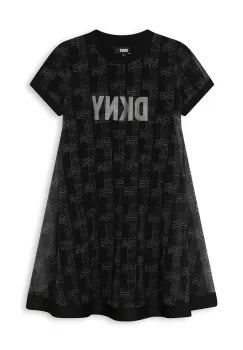 Dkny rochie fete culoarea negru, mini, evazati imagine