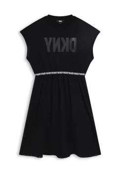 Dkny rochie fete culoarea negru, mini, evazati imagine