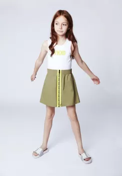 Dkny rochie fete culoarea verde, mini, evazati imagine