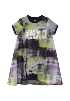 Dkny rochie fete culoarea verde, mini, evazati imagine