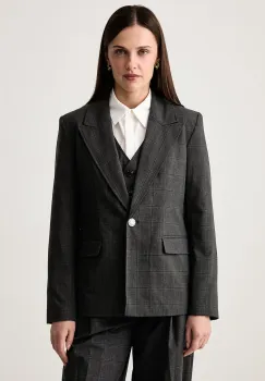 DKNY  sacou cu un singur rand de nasturi pentru femei cu vascoza imagine