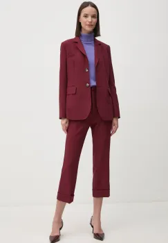 Dkny sacou culoarea bordo, un singur rand de nasturi, neted, D2G4A200 imagine