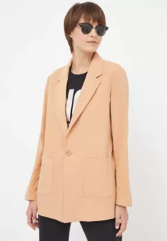 Dkny sacou culoarea maro, un singur rand de nasturi, neted imagine