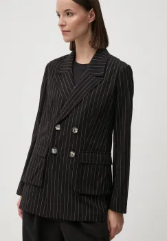 Dkny sacou culoarea negru, cu doua randuri de nasturi, modelator, D2G4A213 imagine