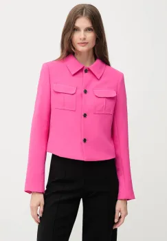 Dkny sacou culoarea roz, un singur rand de nasturi, uni, UD5J2035 imagine