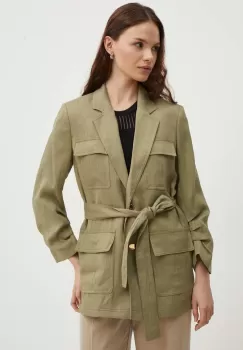 Dkny sacou femei, culoarea bej, un singur rand de nasturi, neted, P4DCTX65 imagine