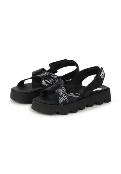 Dkny sandale din piele pentru copii culoarea negru imagine