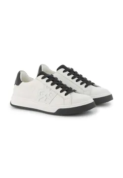 Dkny tenisi din piele copii culoarea alb, D62089 imagine