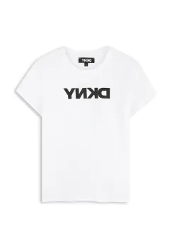 Dkny tricou copii culoarea alb, D62304 imagine