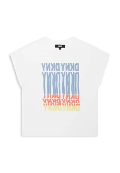 Dkny tricou copii culoarea alb imagine