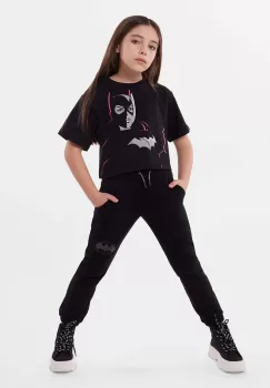 Dkny tricou de bumbac pentru copii x DC Comics culoarea negru imagine